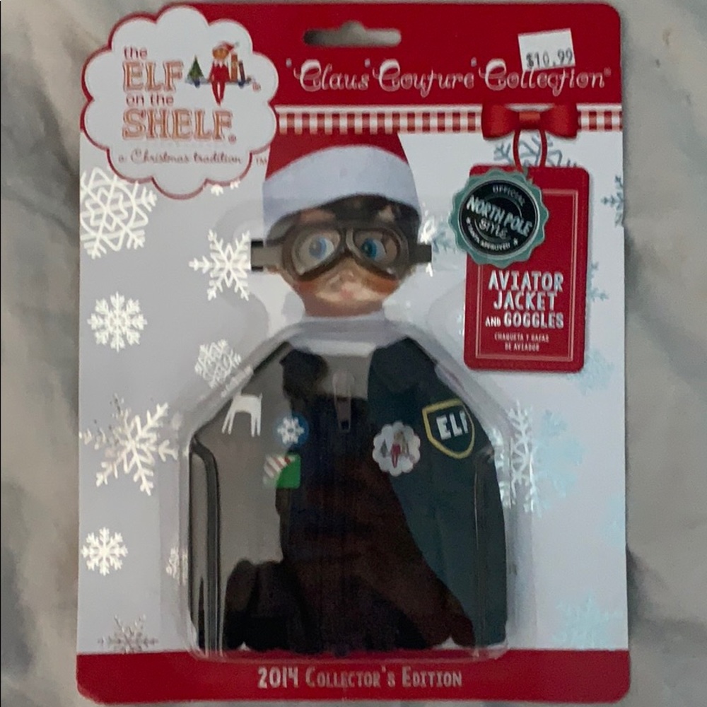 NWT elf on the shelf aviator jacket and goggles